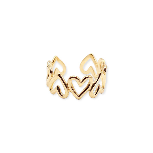 VINTAGE GOLD HEART RING