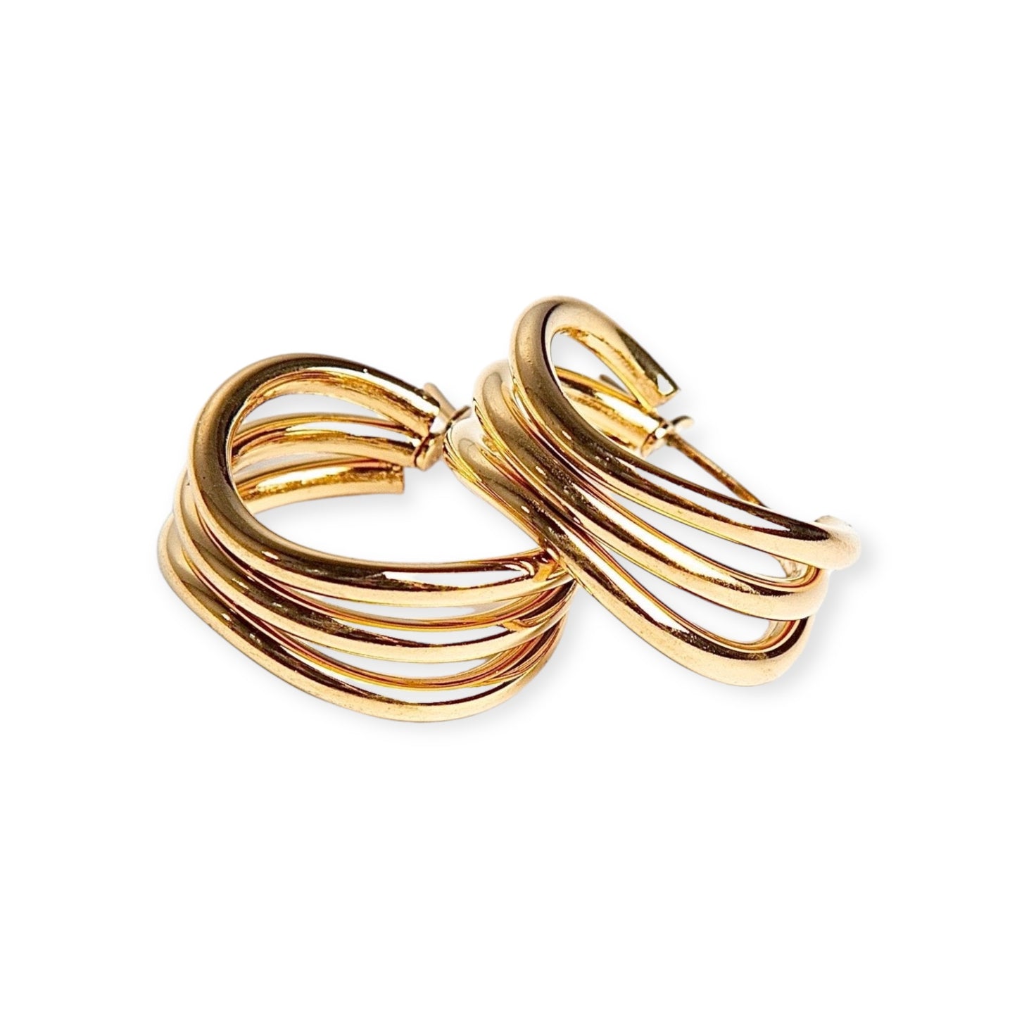 Hoop earrings - gold 