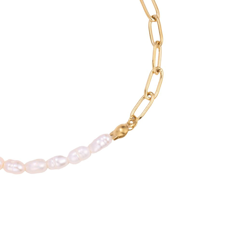 PEARL & CHAIN BRACELET