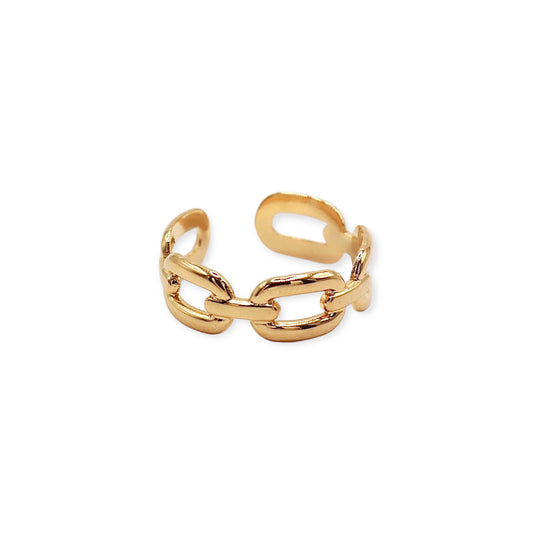 CHAINED GOLD RING