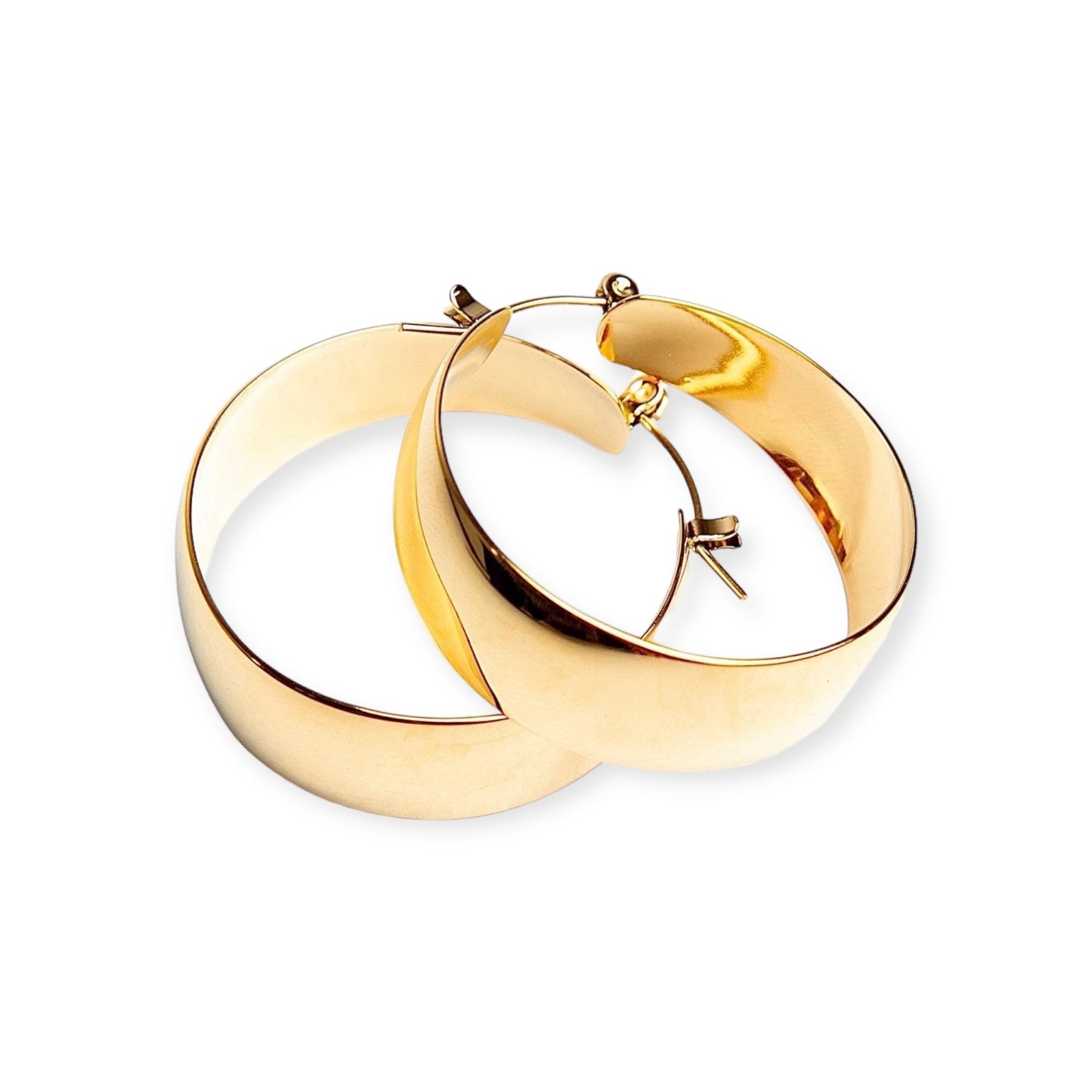 Hoop earrings - gold 