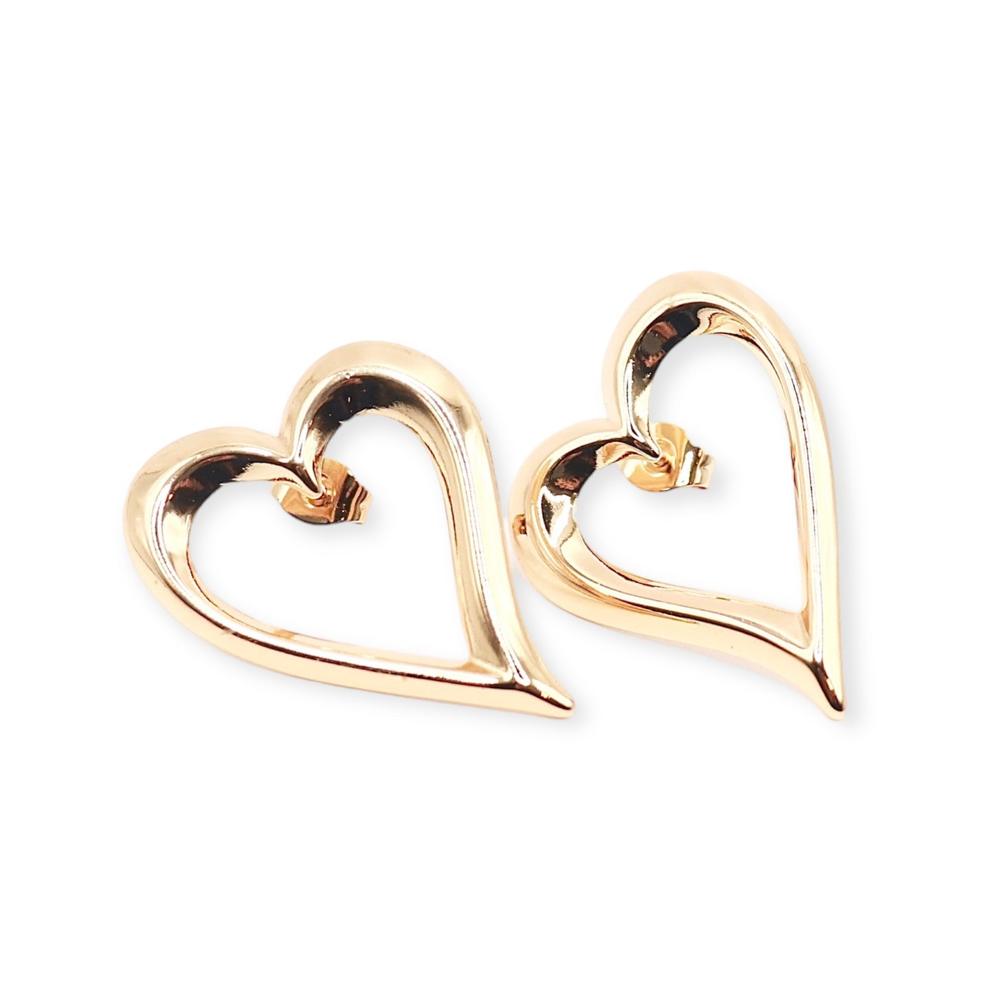 SWUNG HEART EARSTUDS