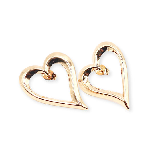 SWUNG HEART EARSTUDS