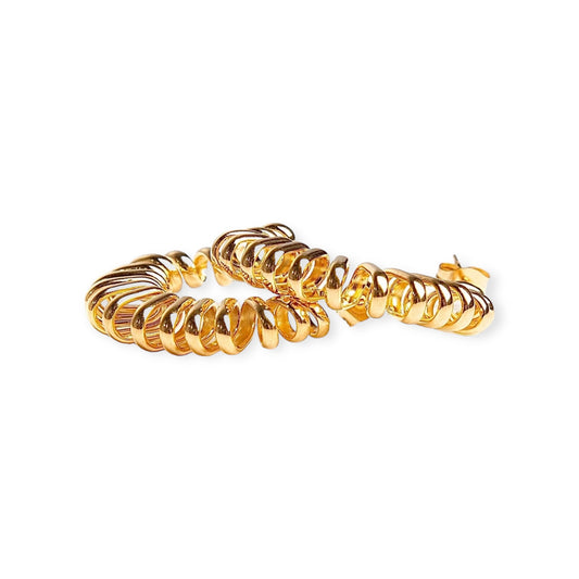 Hoop earrings - gold 