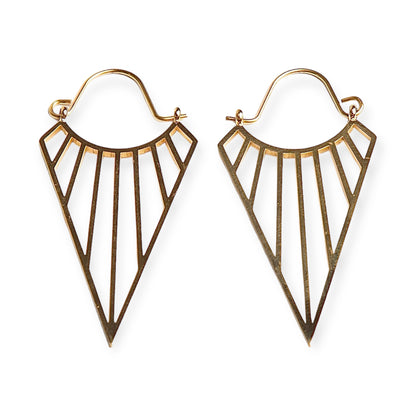 TRIANGLE GOLD EARRING