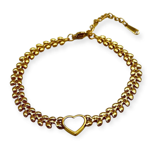 FLAT HEART BRACELET