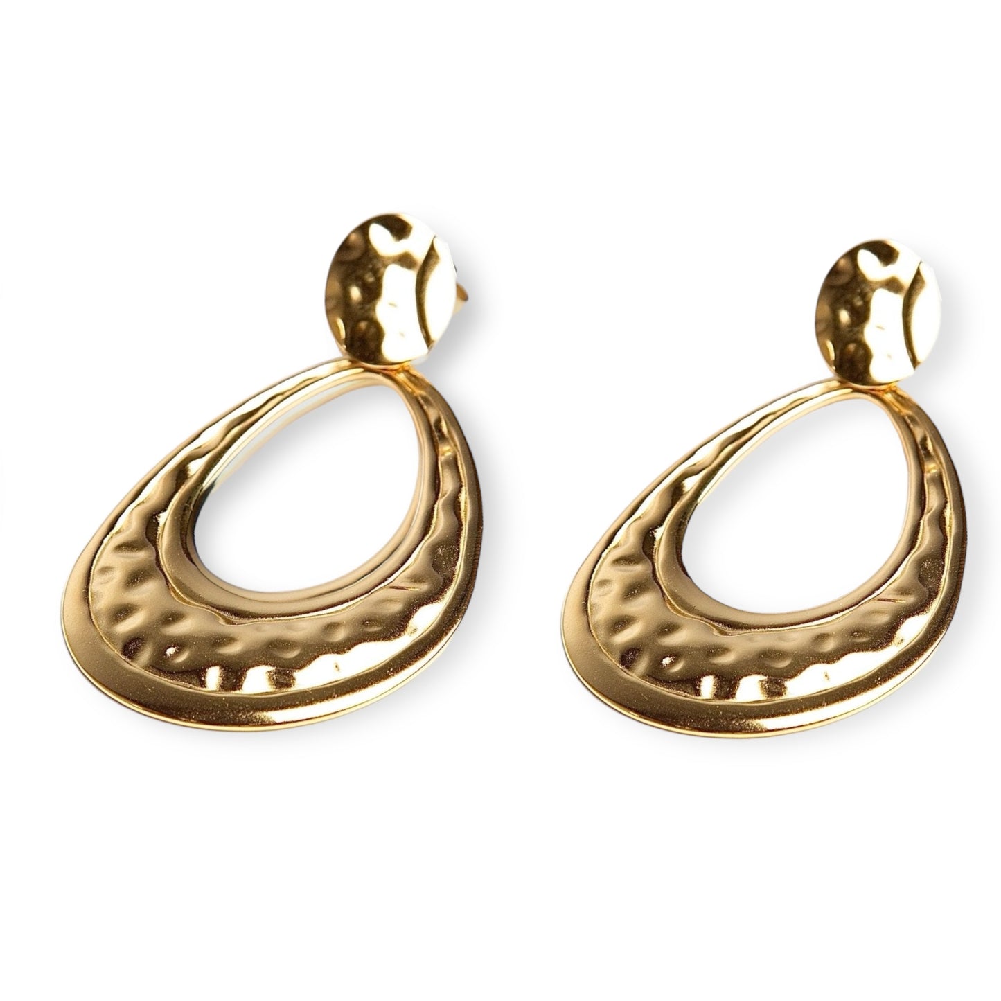 Hoop earrings - gold 