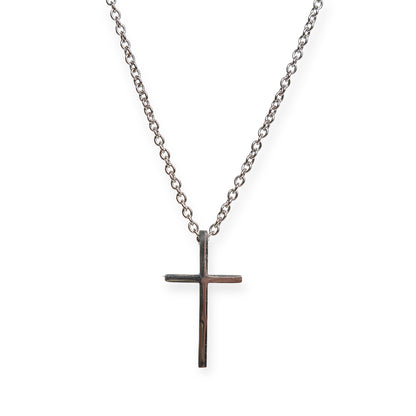 Cross necklace - silver