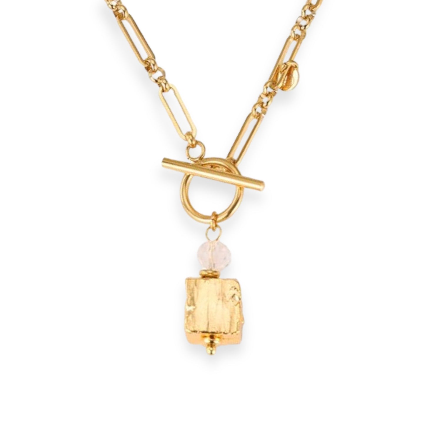 GOLD CUBE NECKLACE