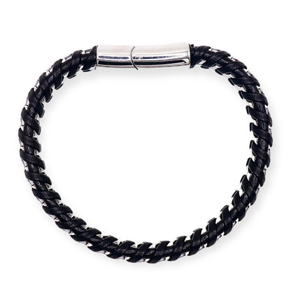 Bracelet - silver - black