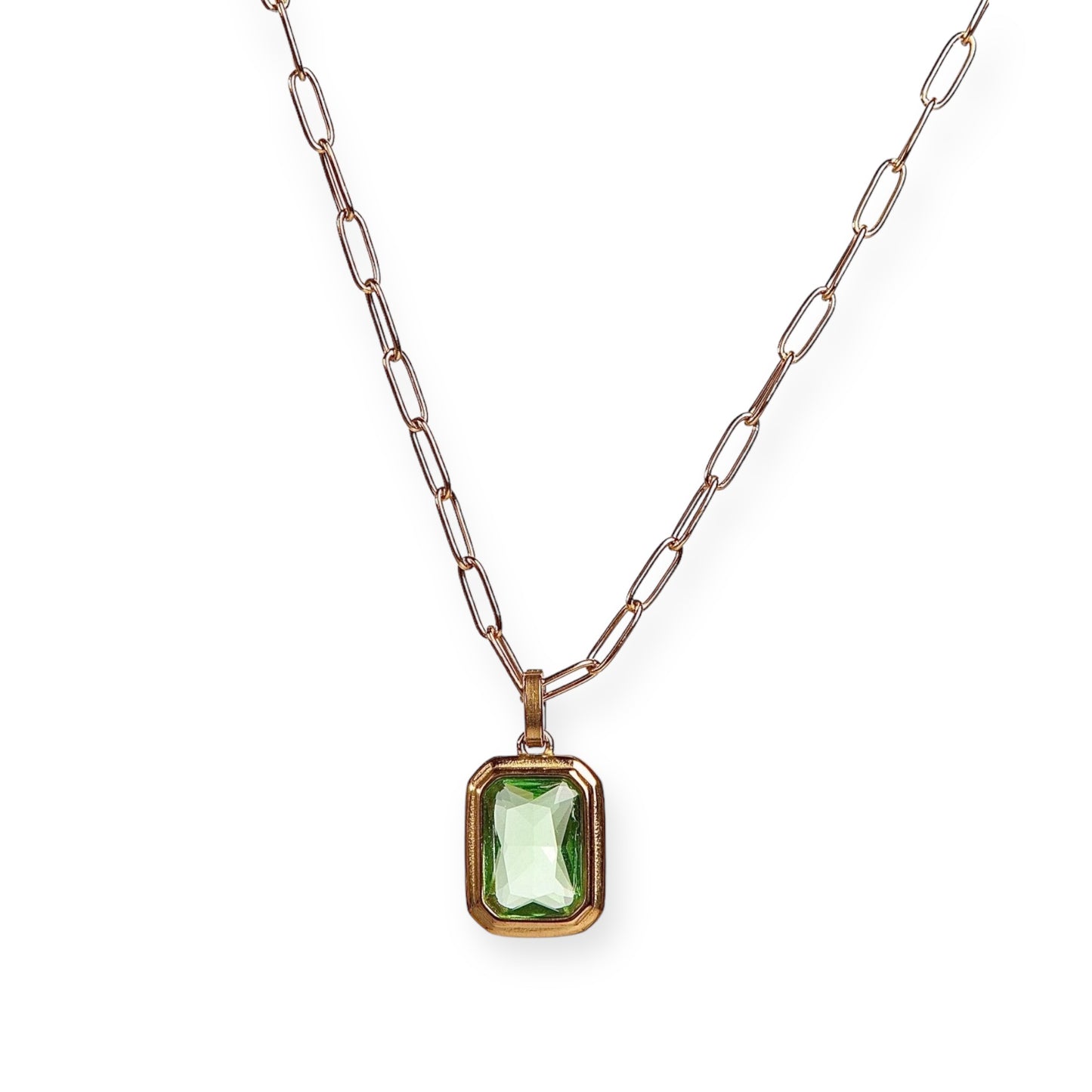 Necklace - gold - precious stone 