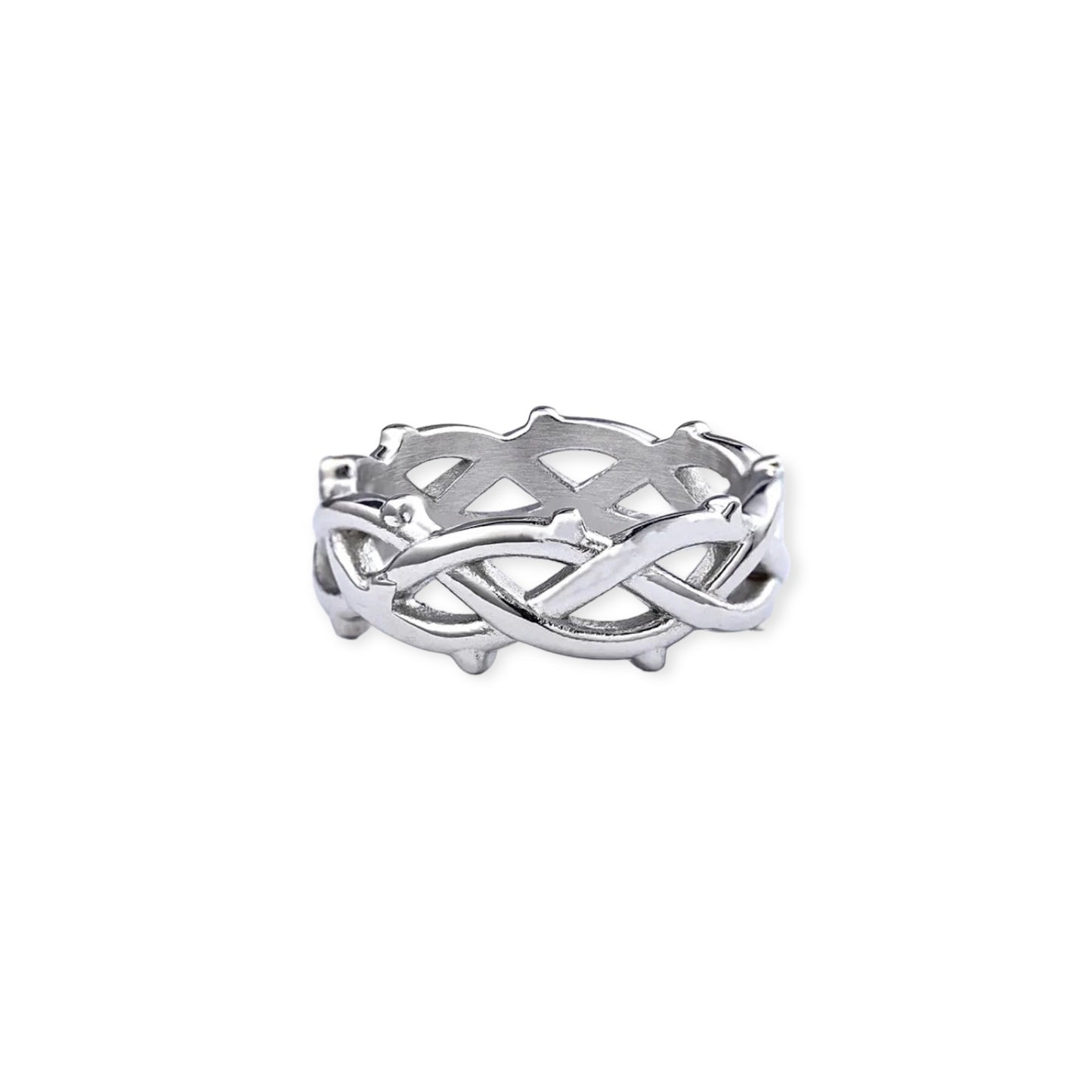 SWUNG SILVER RING