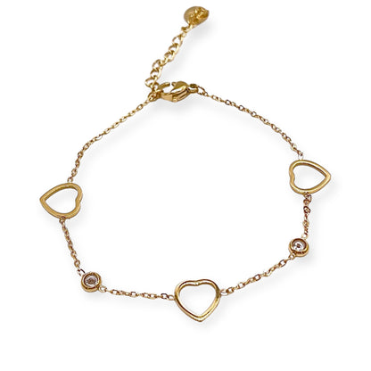 HEARTS GOLD BRACELET