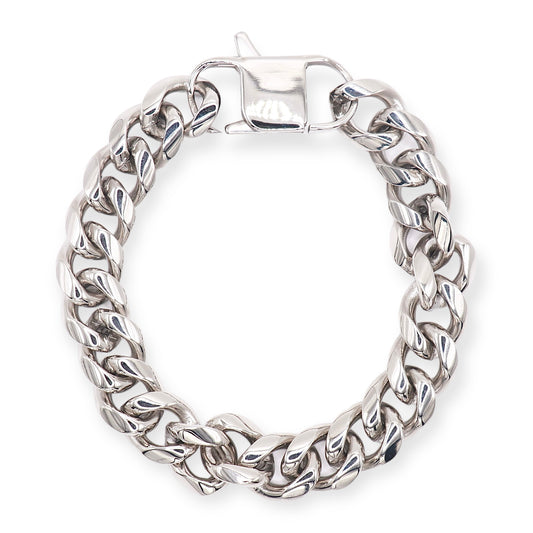 WIDE SILVER BRACELET