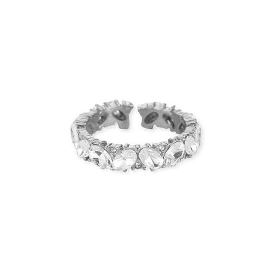 CRYSTAL SILVER RING