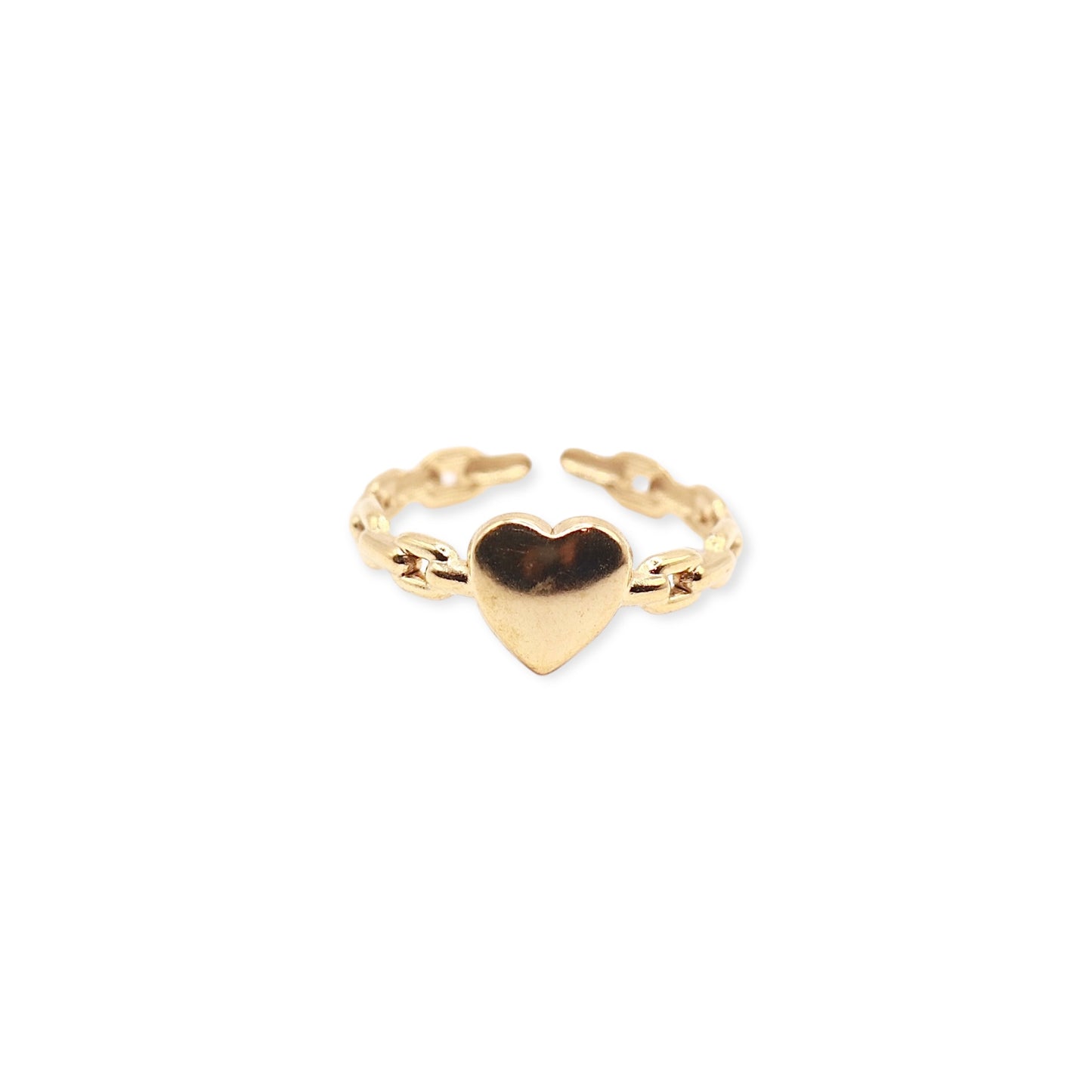 MINIMAL GOLD HEART RING